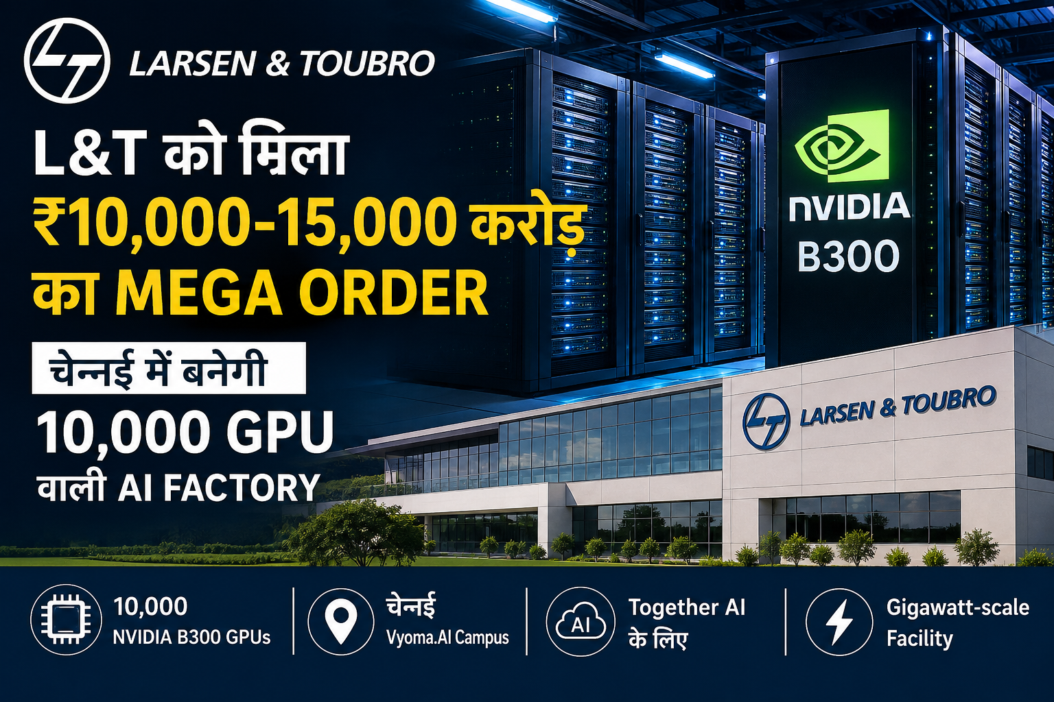 L&T AI Factory Chennai 10000 NVIDIA B300 GPUs