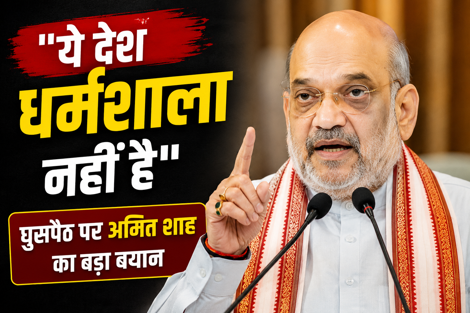 Amit Shah on Infiltration भारत धर्मशाला नहीं बयान